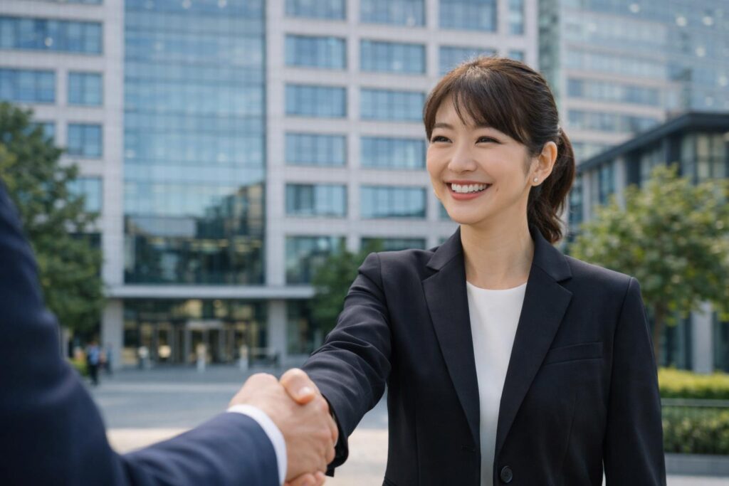 s 笑顔のオオトが握手 s 笑顔のオオトが握手